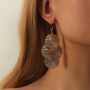 Girls Personalized alloy long drop-shaped earrings, fashionable niche design, sensual exaggerated earrings
